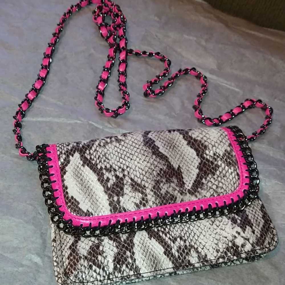 Poppies Jones Faux Snakeskin Purse